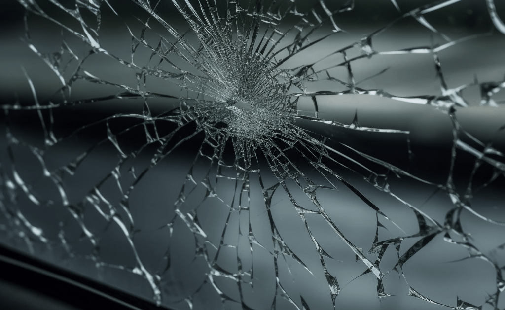 broken car windshield