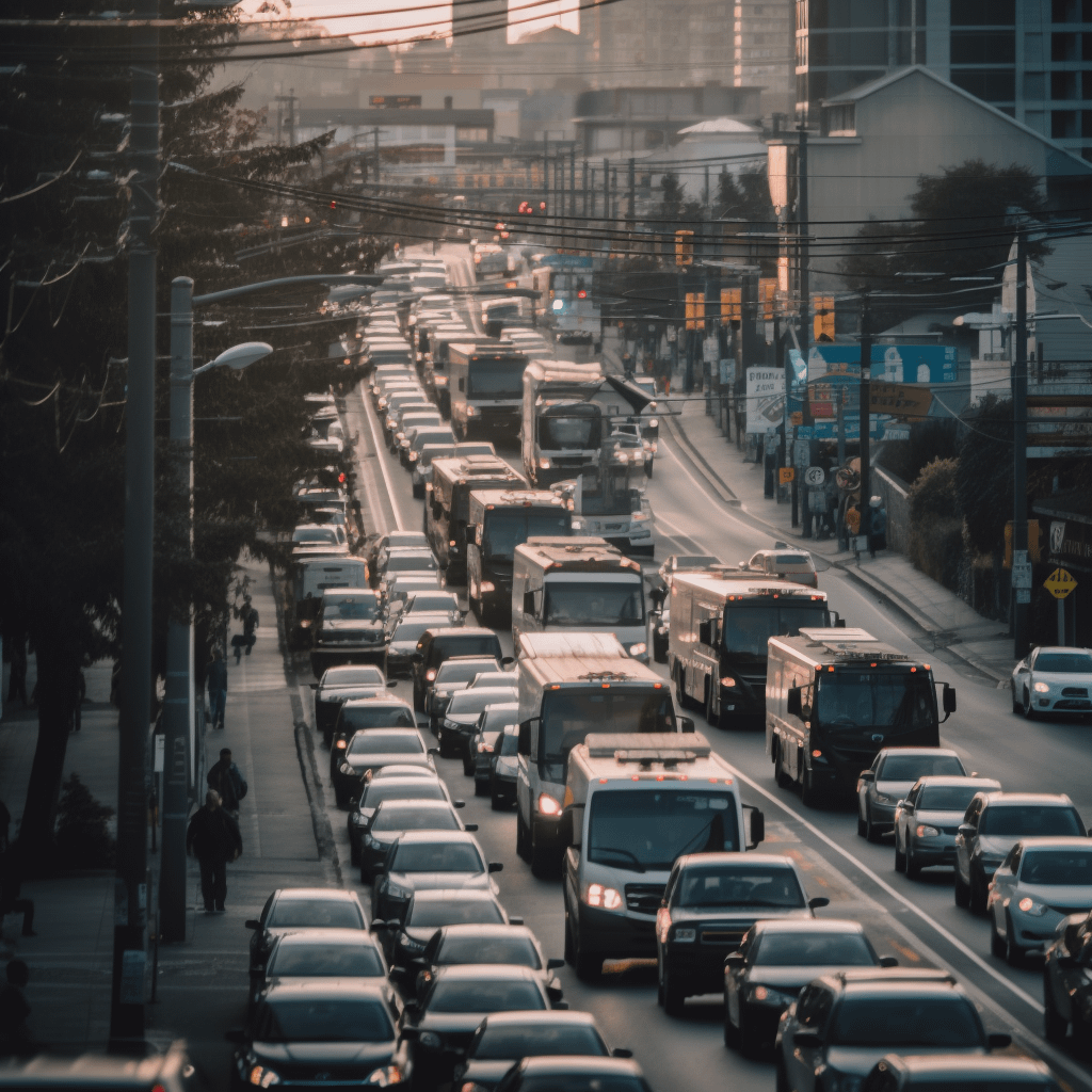 traffic on a city street