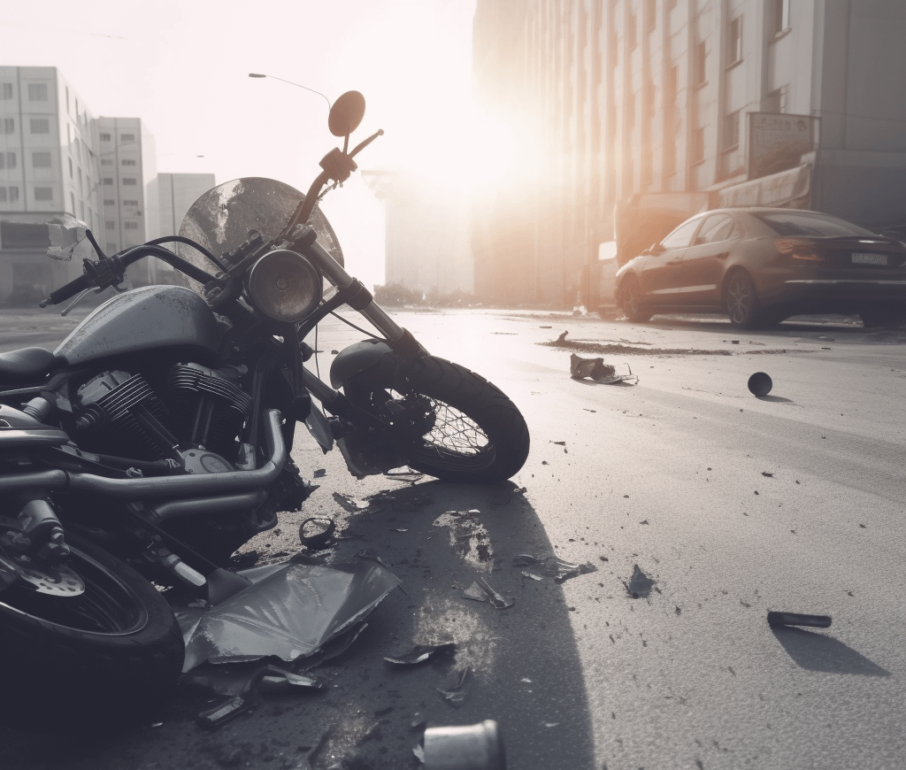 a motorcycle wreck
