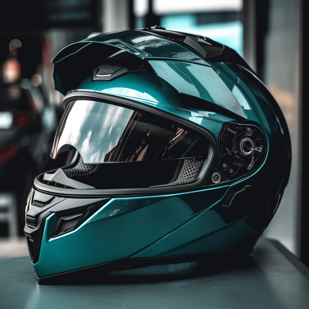 a motorcycle helmet